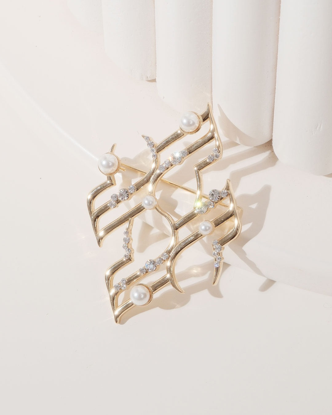 MONOGRAM BROOCH 1 - GOLD